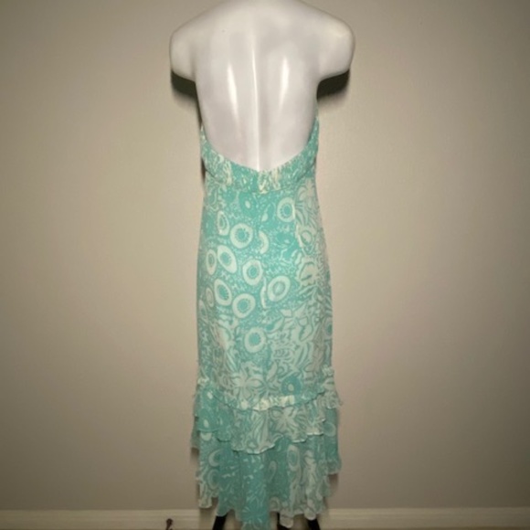 NWOT Bagley Mischka Silk Halter Dress Size 8 - Picture 5 of 13